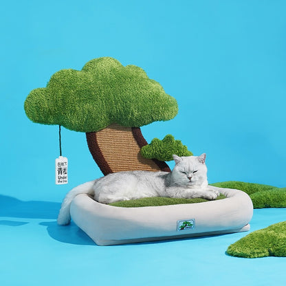 pine tree cat nest sleeping - linilee