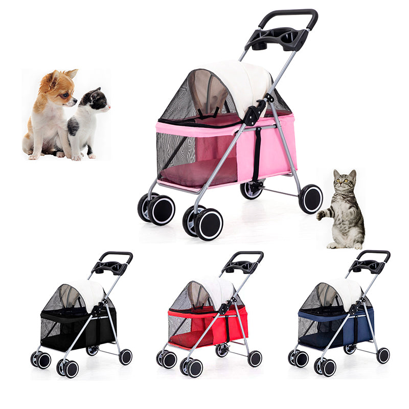 Teddy Outdoor Portable Folding Pet Cart - linilee