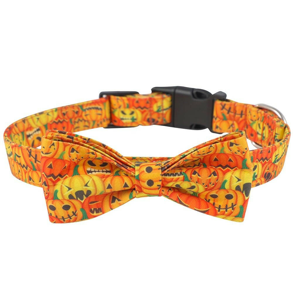 Dog Collar Bowknot Ghost Festival Jewelry Halloween. - linilee