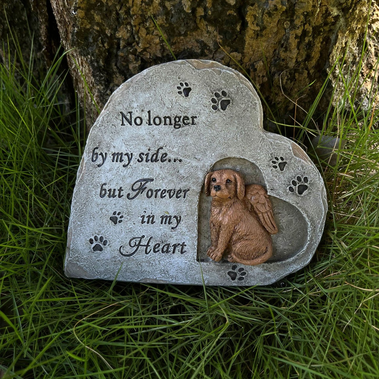 Heart shaped Pet Dog Monument Outdoor Resin - linilee