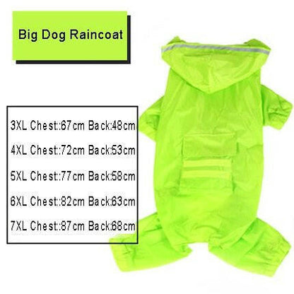 Dog Raincoat Jumpsuit Rain Coat Dog Clothes - linilee