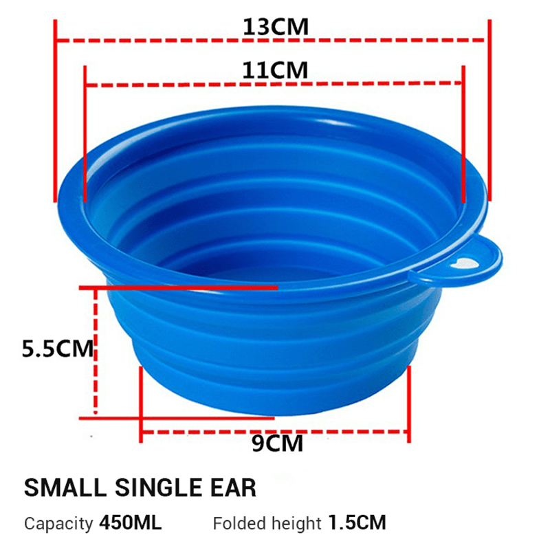 Silicone Dog Bowl Travel Folding Dog Bowl. - linilee