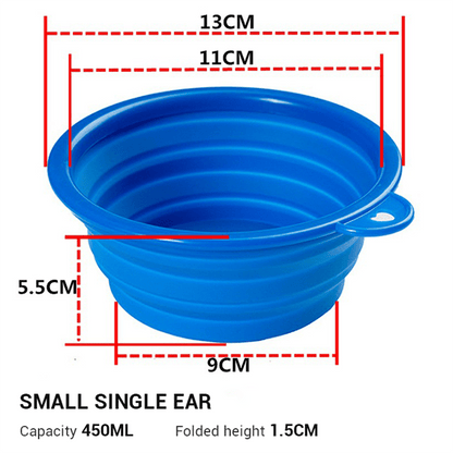 Silicone Dog Bowl Travel Folding Dog Bowl. - linilee