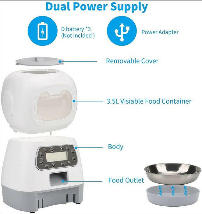 3.5L Pet Feeder Automatic. - linilee