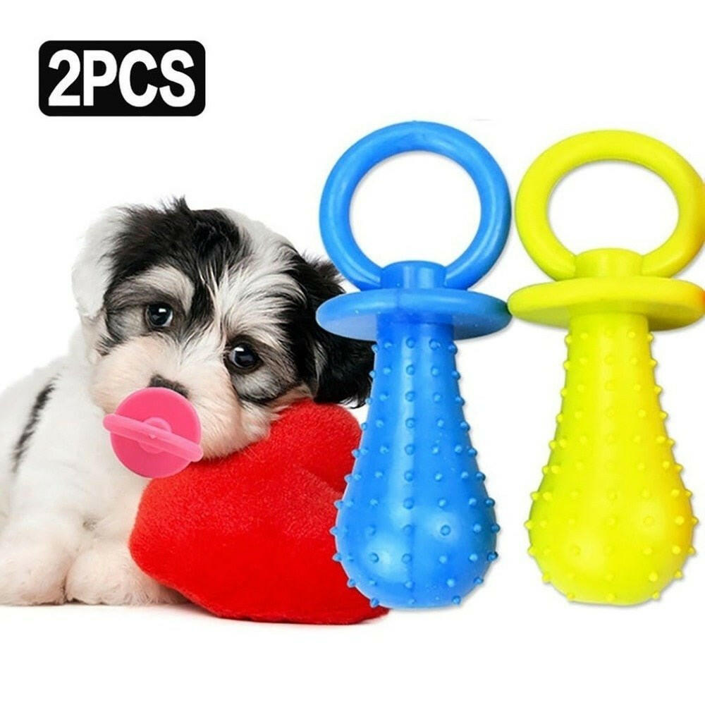 A pacifier-shaped toy for a dog. - linilee