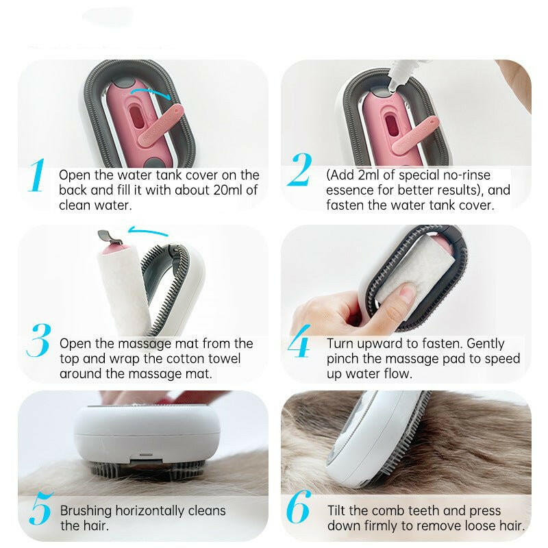 2 In 1 Hair Removal Cleaning Double Side cat Grooming - linilee