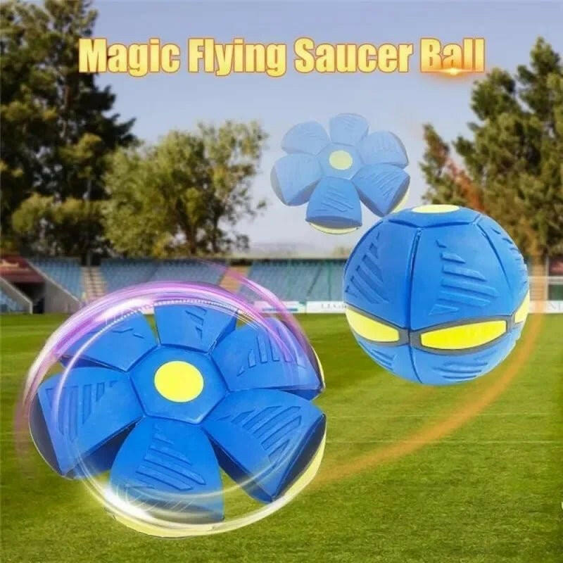 Dog Toys Ball with Lights Interactive. Toy Flying Saucer Ball UFO - linilee