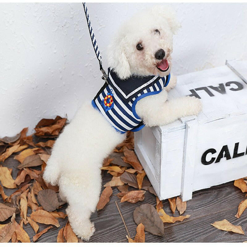 Dog Navy Chest Strap. - linilee