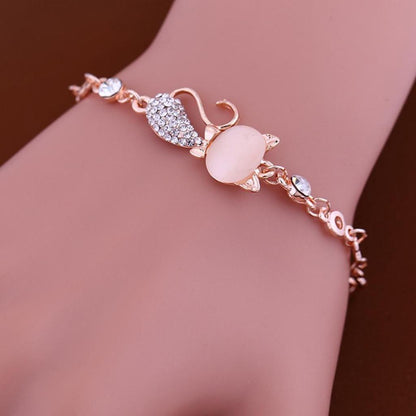 Lovely Cat Pendant Bangle - linilee