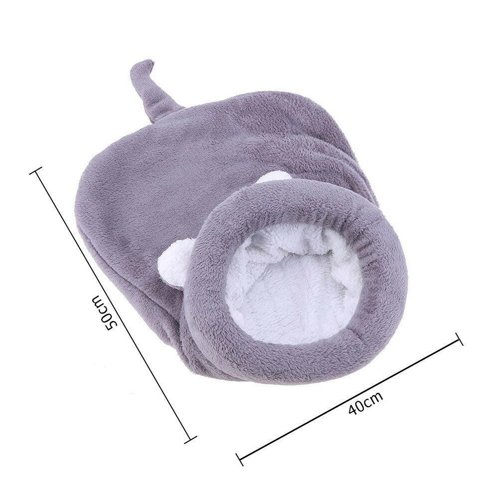 Coral Fleece Cat Sleeping Bag Bed. - linilee