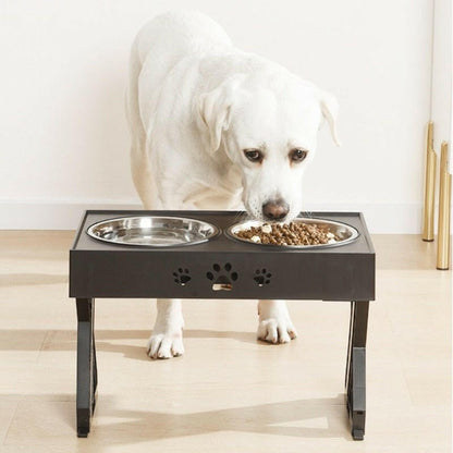 Anti-Slip Elevated Double Dog Bowls. - linilee