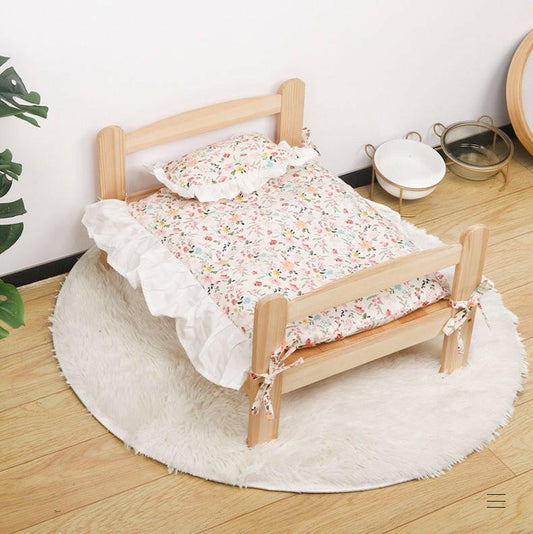 Wooden Detachable and Washable Cat Bed - linilee