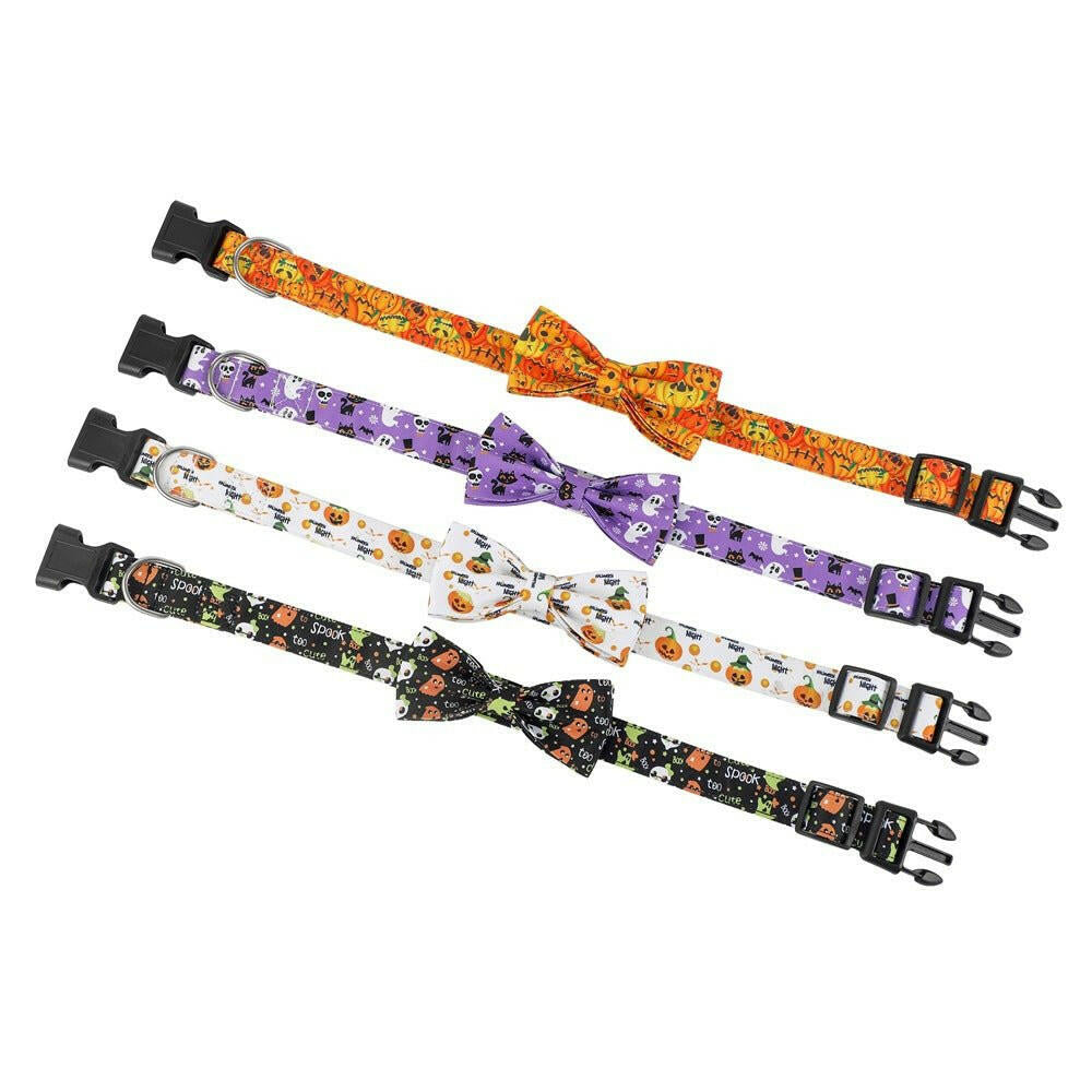 Dog Collar Bowknot Ghost Festival Jewelry Halloween. - linilee