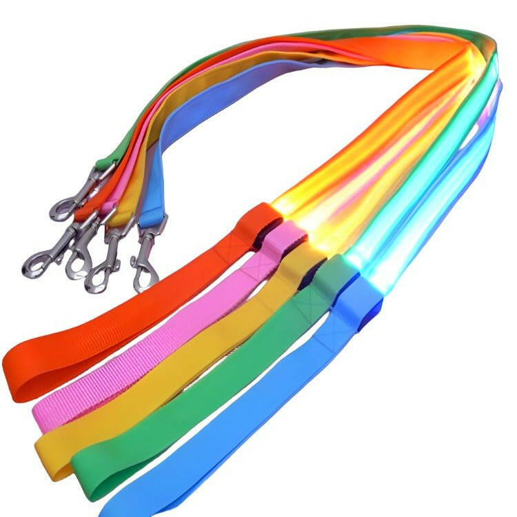 LED Light USB Flashing Light Traction Rope Dog Leash. - linilee