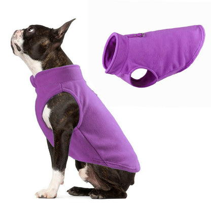 Dog Clothes Thickened Solid Fleece Pet Vest - linilee