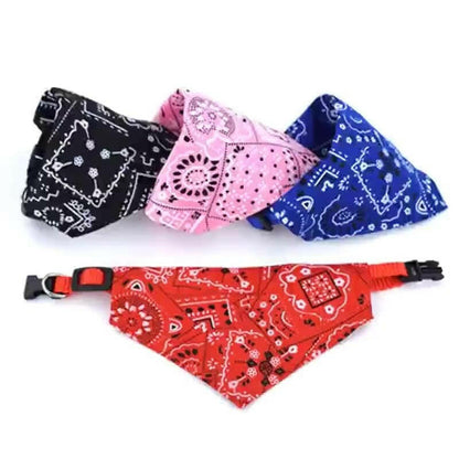 Collar Printed Triangular Muzzle Towel dog collar. - linilee