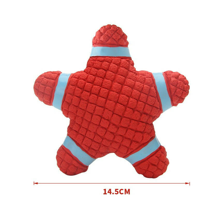 Pet Supplies Latex Starfish Lifebuoy Sound Series. - linilee