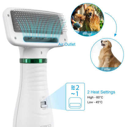 Hair Dryer And Comb Brush Pet Grooming dog comb - linilee