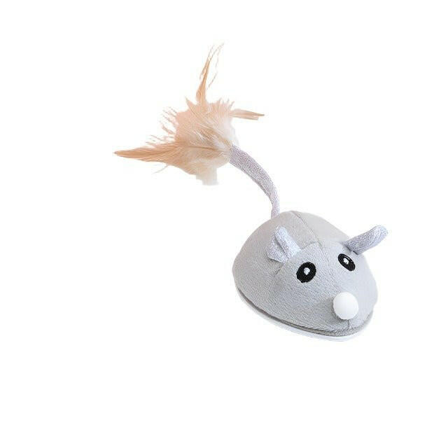 Cat Toy USB Rechargeable Flocking Mouse. - linilee