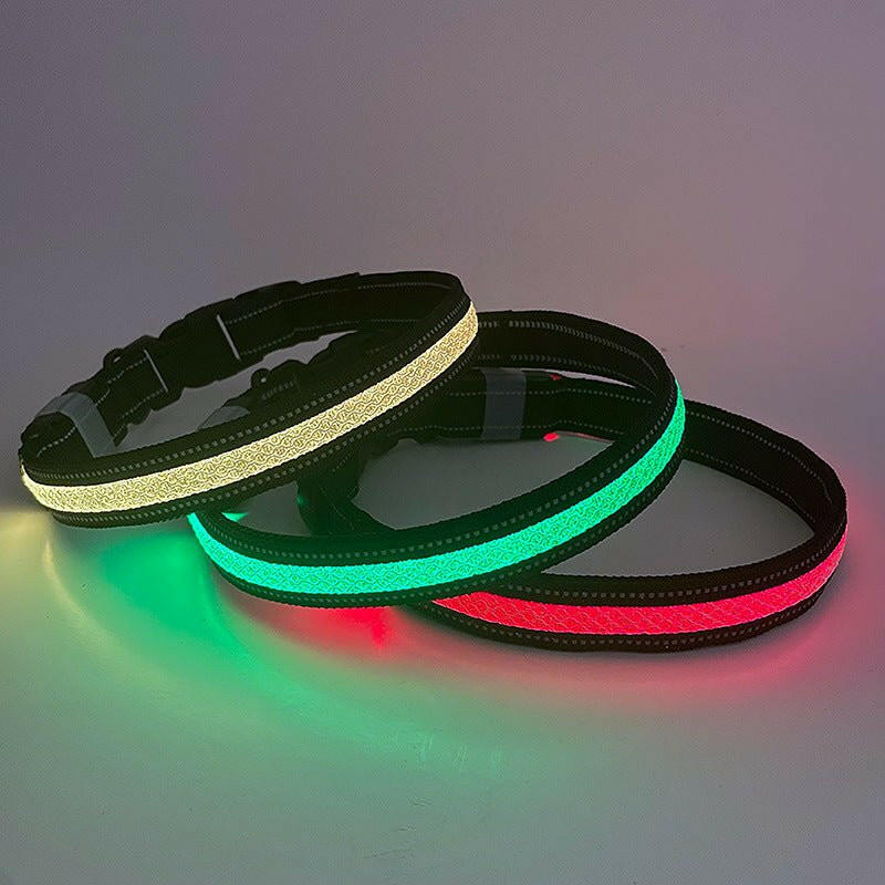 Led Dog Collar. light up dog collar - linilee