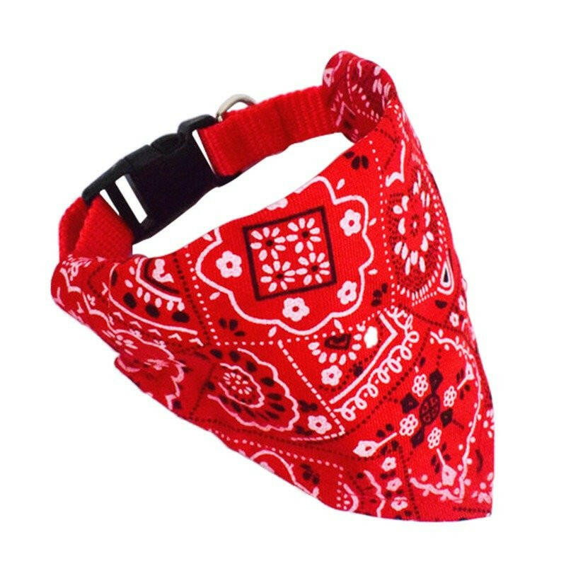 Collar Printed Triangular Muzzle Towel dog collar. - linilee