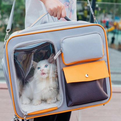 Cat Backpack Out Portable Canvas. - linilee