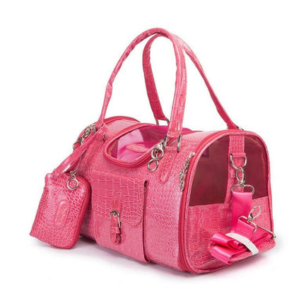 Brand Crocodile PU Leather Dog Carrier Bag. - linilee