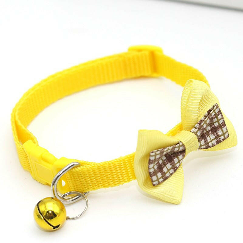 New Pet Lattice Bow Collar For Cats Cat collar - linilee