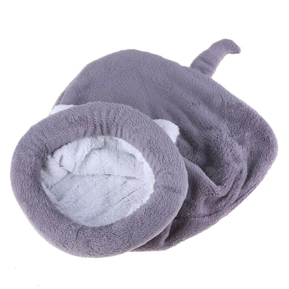 Coral Fleece Cat Sleeping Bag Bed. - linilee