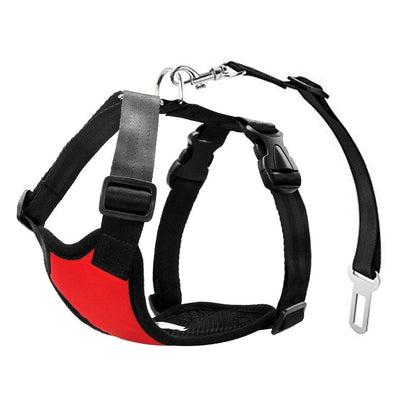 Soft Padded Vest Vehicle Seatbelt Lead Leash. - linilee