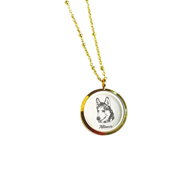 Come to print pet cat and dog name, photo, souvenir pendant - linilee