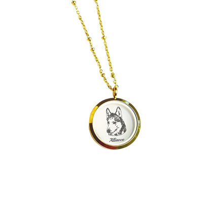 Come to print pet cat and dog name, photo, souvenir pendant - linilee