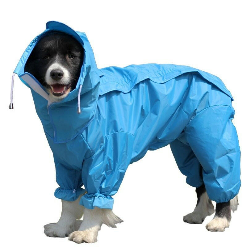 Large Dog Clothes Waterproof Rain Jumpsuit. - linilee