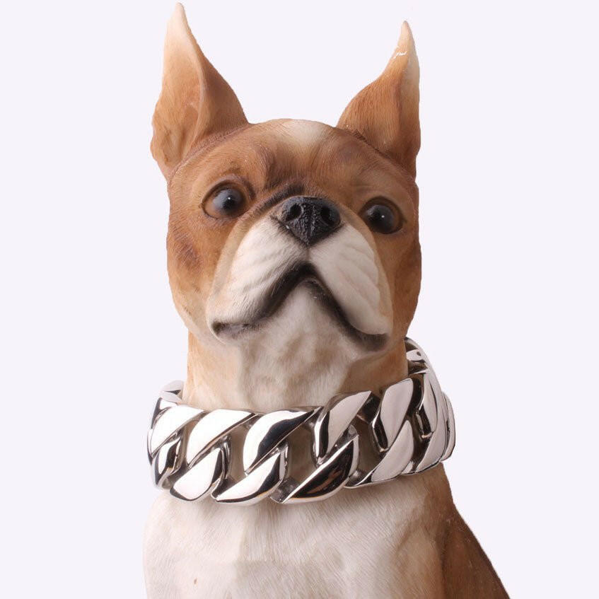 32mm Stainless Steel Dog Collar. - linilee