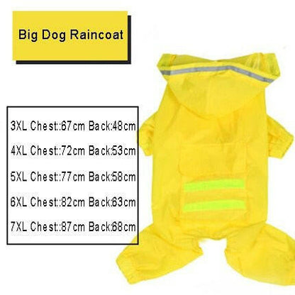 Dog Raincoat Jumpsuit Rain Coat Dog Clothes - linilee