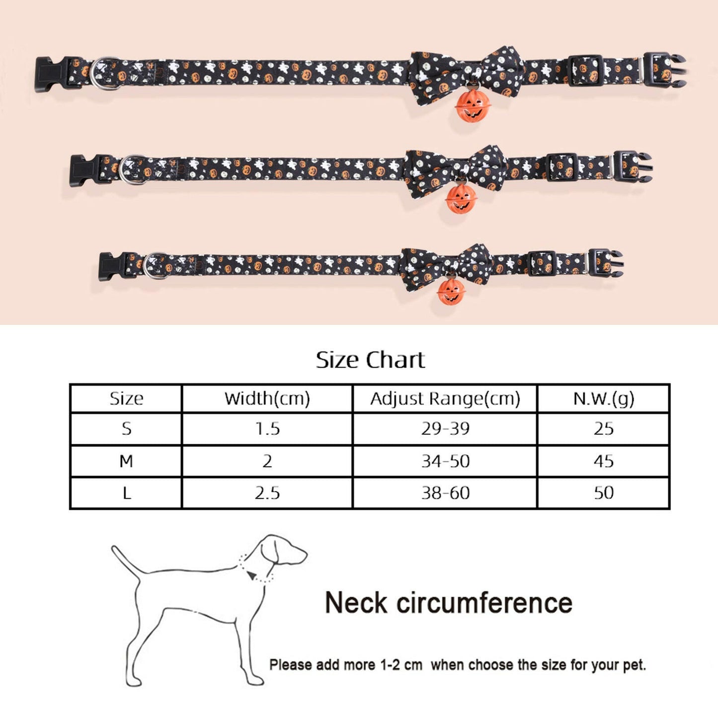 Collars Festive Collars Leash Pumpkin Bells Cat collar - linilee