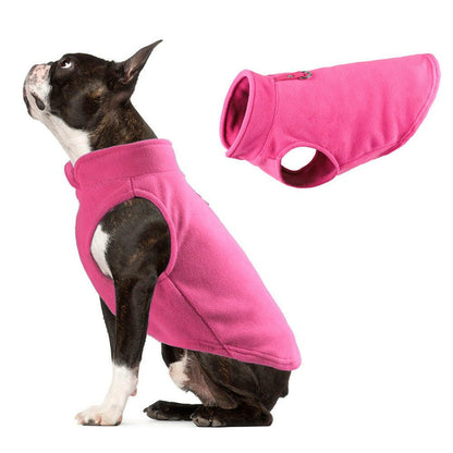 Dog Clothes Thickened Solid Fleece Pet Vest - linilee