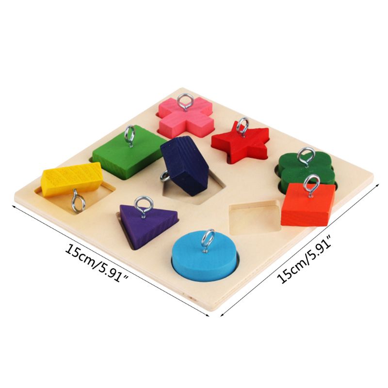 Toys Parrot Interactive Training Colorful Wooden Block Birds - linilee