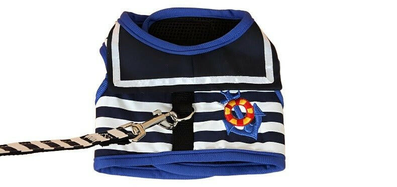 Dog Navy Chest Strap. - linilee