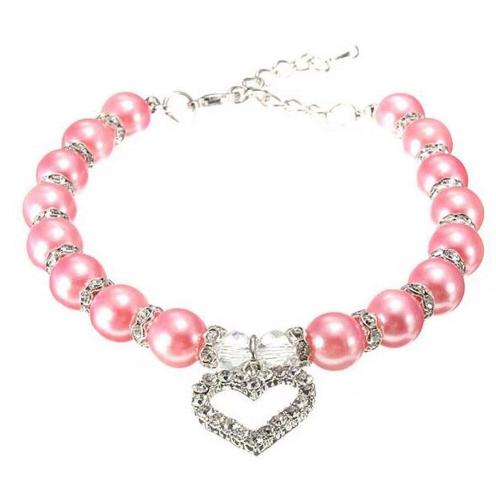 Cat Pearl Necklace cat collar - linilee