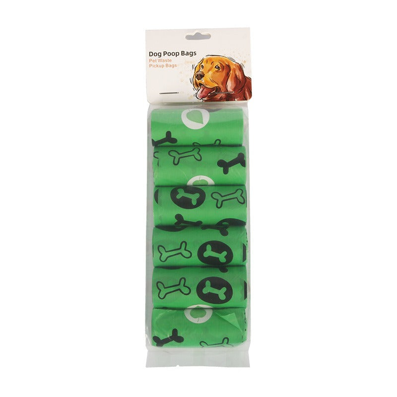 Orange and green pet garbage bags for dogs to pick up feces and defecate - linilee