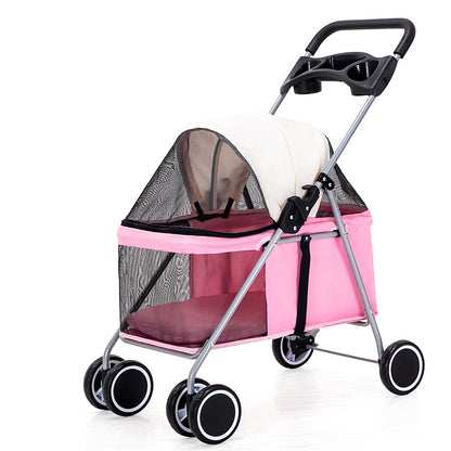 Teddy Outdoor Portable Folding Pet Cart - linilee