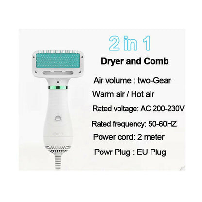 Hair Dryer And Comb Brush Pet Grooming dog comb - linilee