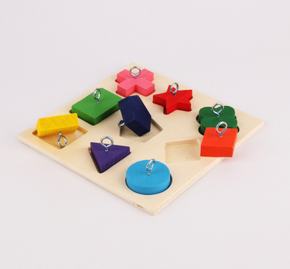 Toys Parrot Interactive Training Colorful Wooden Block Birds - linilee