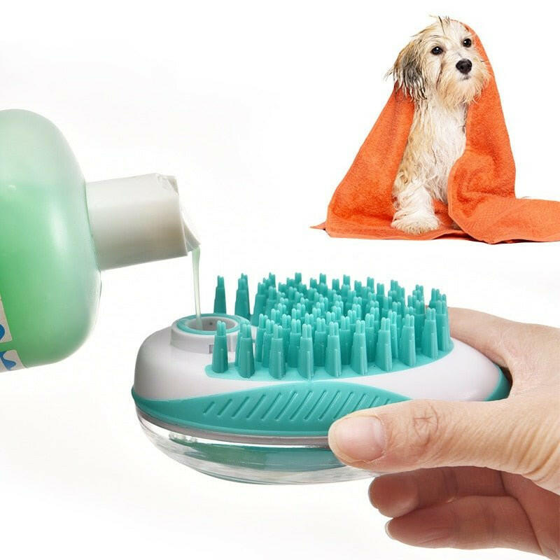 Dog brush Comb Pet SPA Massage Brush Soft Silicone - linilee