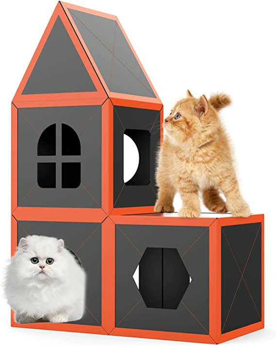 Cardboard Cat House. - linilee