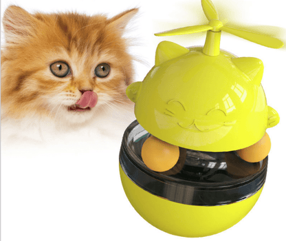 Cat Windmill Slow Feeder Ball Cat Food Dispenser. - linilee