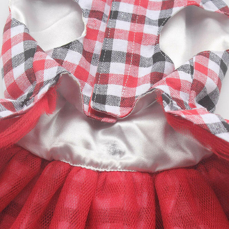 Fashion Plaid Dog Dresses Princess Dress Dog Clothes - linilee