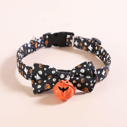 Collars Festive Collars Leash Pumpkin Bells Cat collar - linilee