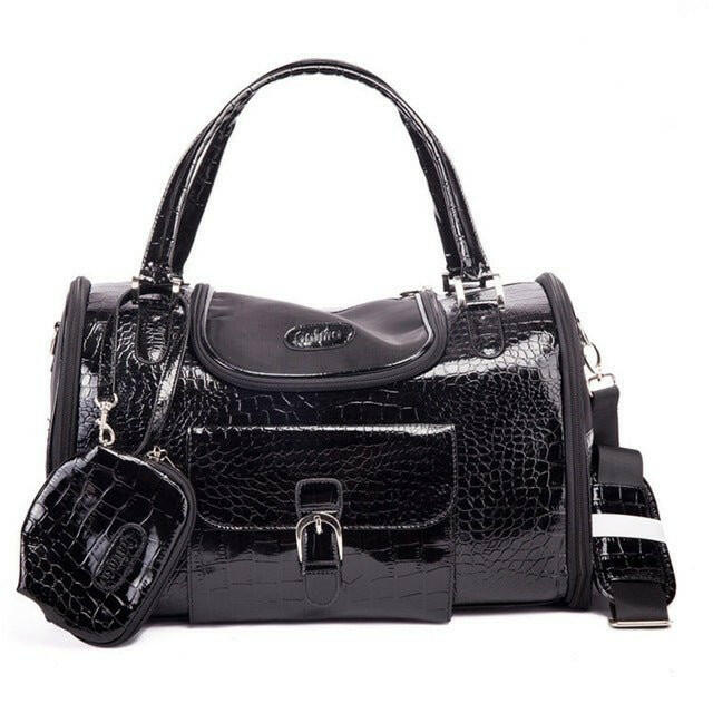 Brand Crocodile PU Leather Dog Carrier Bag. - linilee